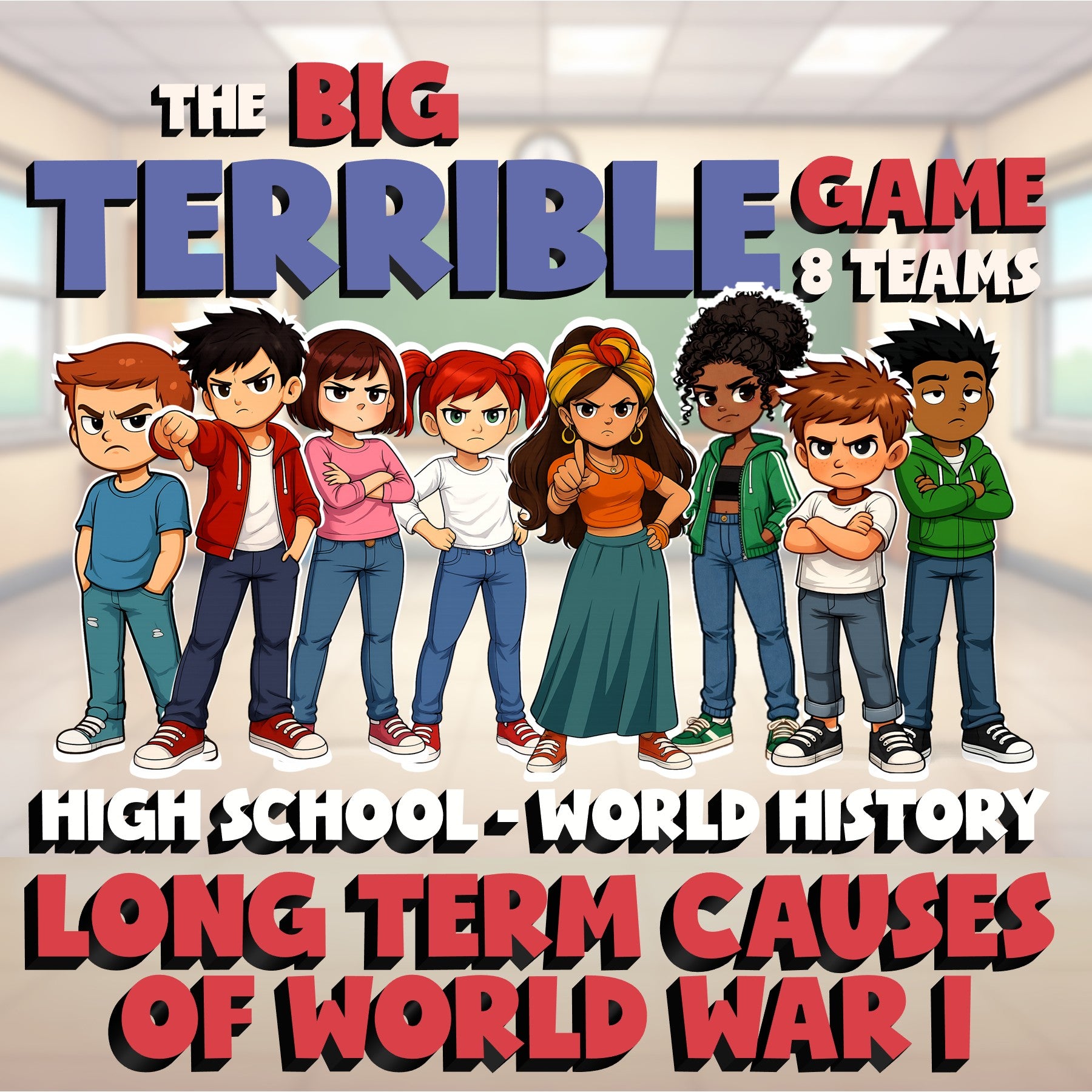 Long Term Causes of World War I BIG TERRIBLE GAME - No Prep World History Review