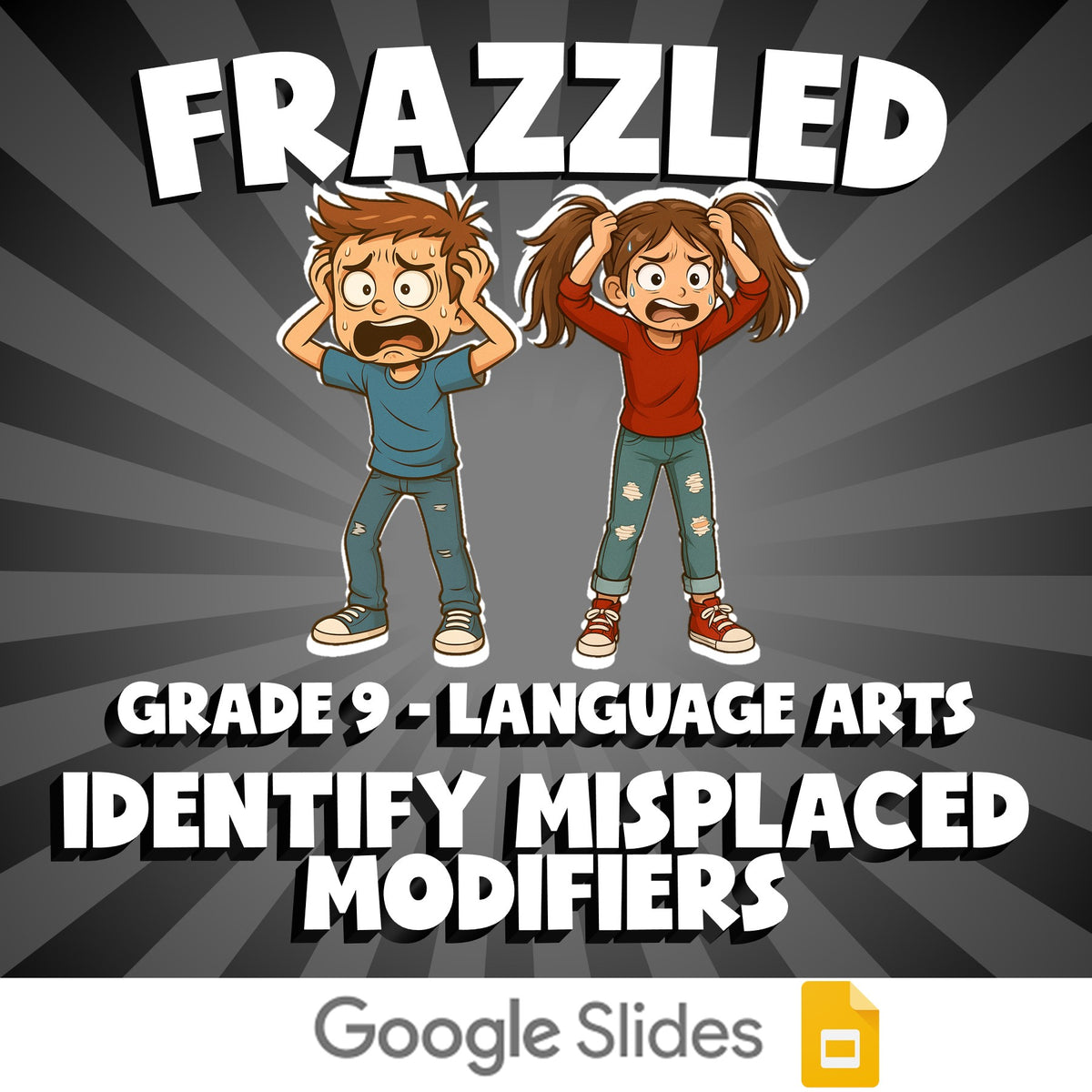 Identify Misplaced Modifiers FRAZZLED ELA Game - No Prep Grade 9 Review Activity