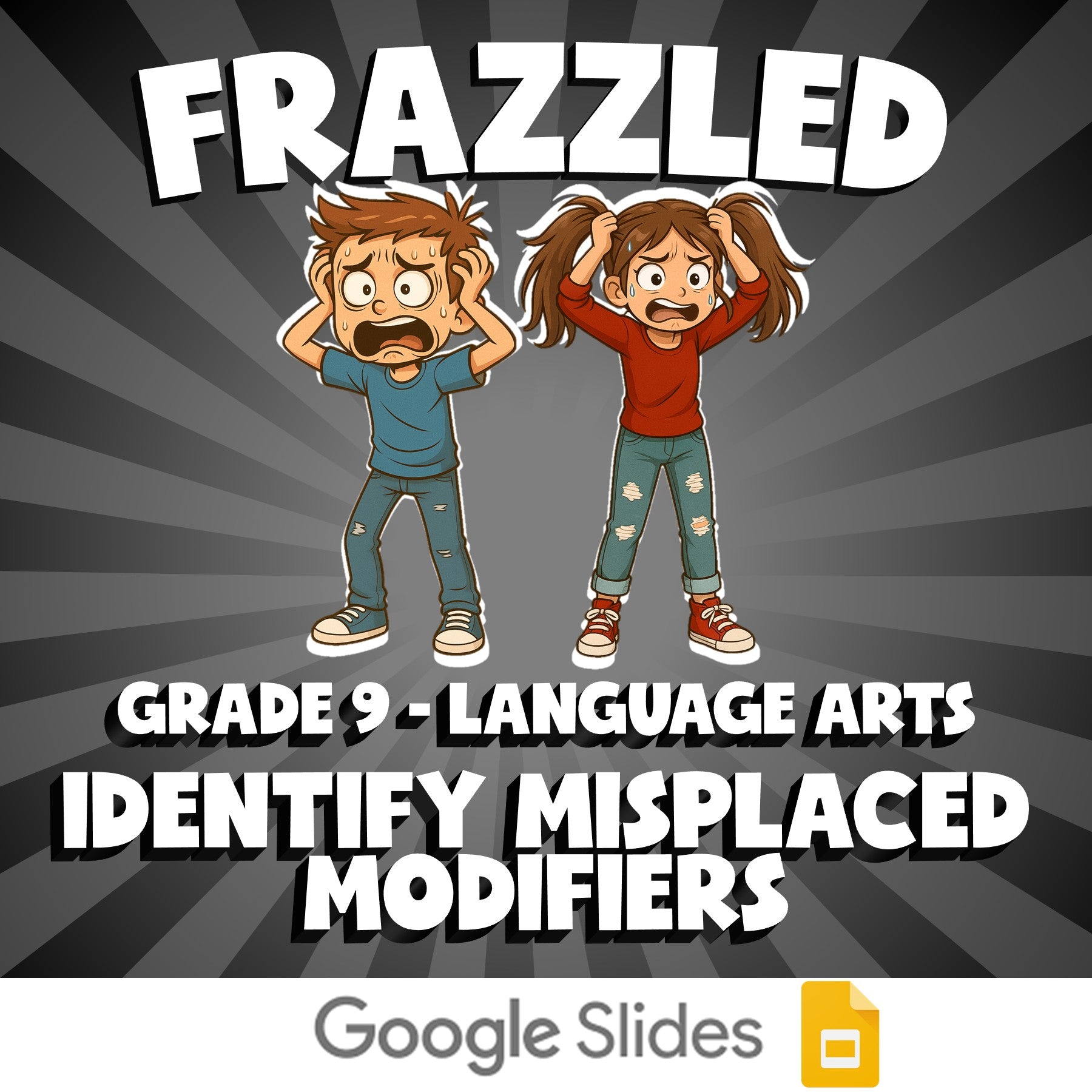 Identify Misplaced Modifiers FRAZZLED ELA Game - No Prep Grade 9 Review Activity