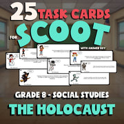 The Holocaust SCOOT TASK CARDS Socials Game - No Prep Grade 8 Review Activity