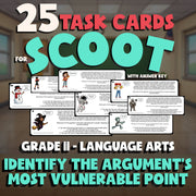 Identify the Argument’s Most Vulnerable Point SCOOT TASK CARDS ELA Game Grade 11
