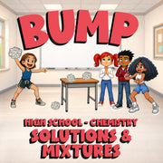 Solutions & Mixtures BUMP Science Game - No Prep Chemistry Review Activity