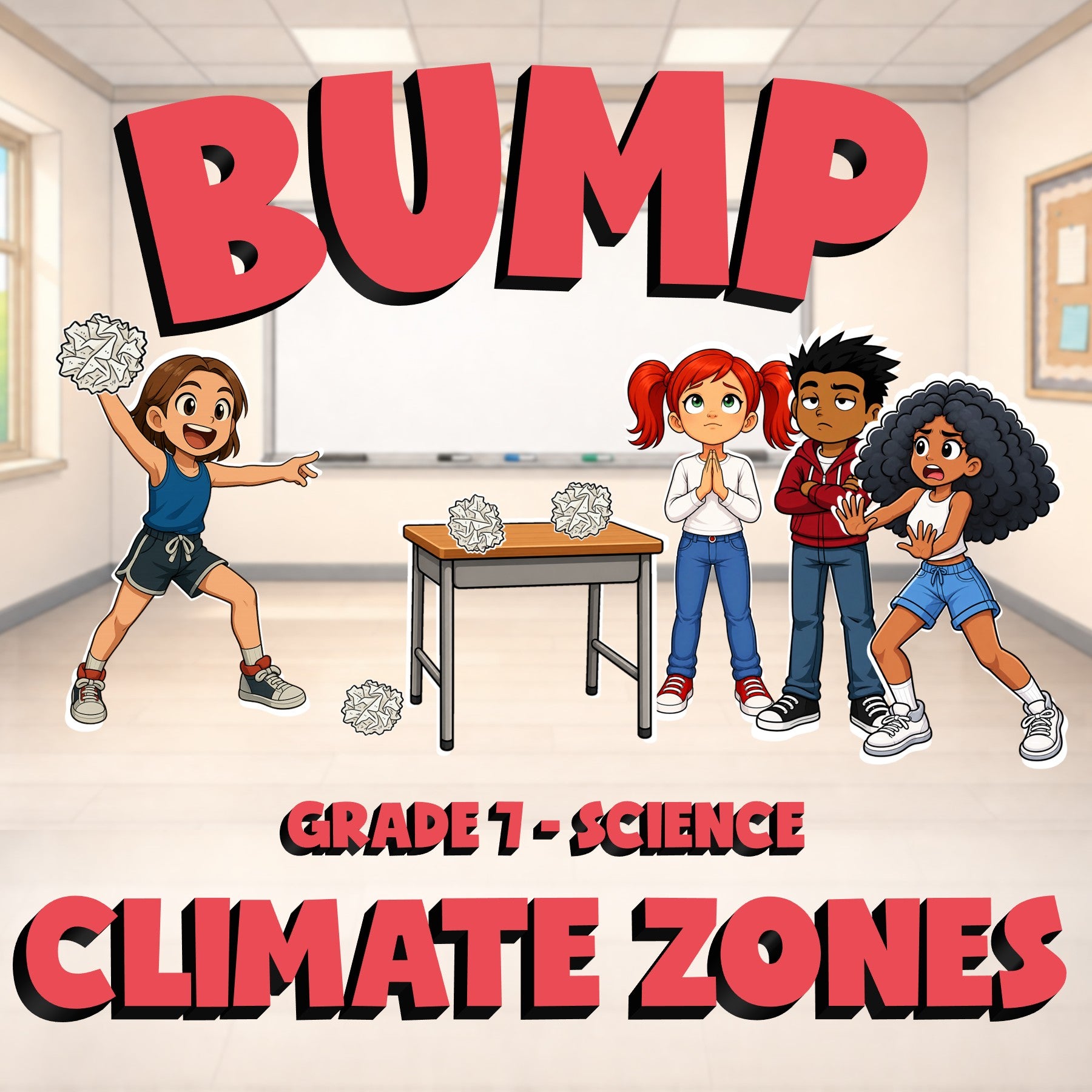 Climate Zones BUMP Science Game - No Prep Grade 7 Review Activity