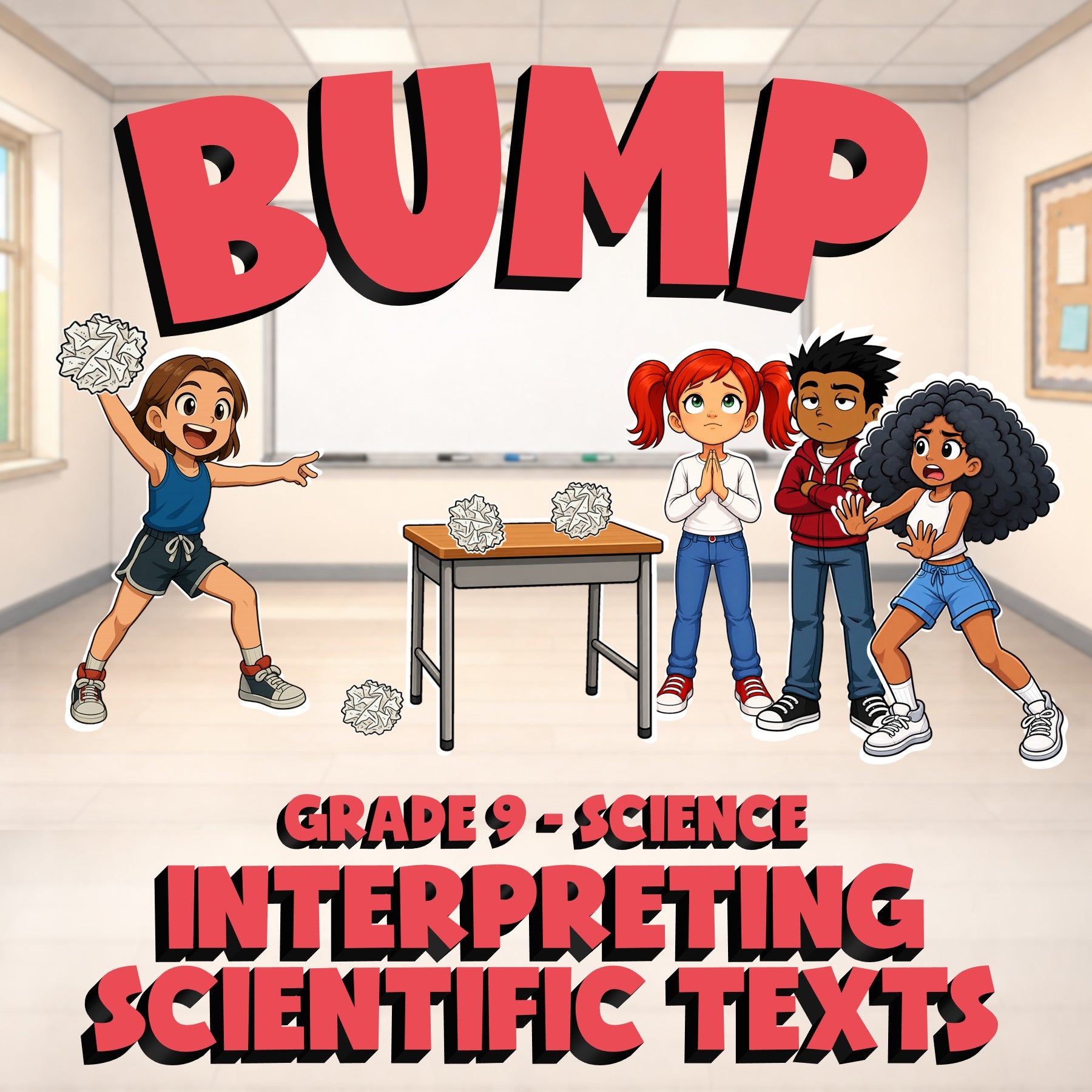 Interpreting Scientific Texts BUMP Science Game - No Prep Grade 9 Review