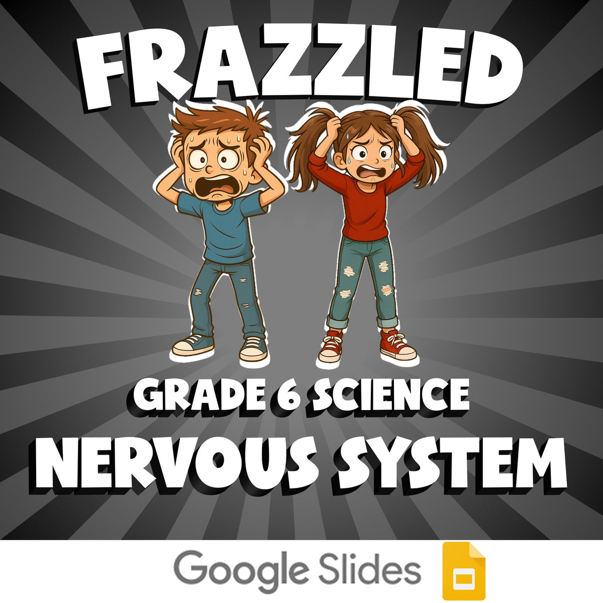 Nervous System FRAZZLED Science Game - No Prep Grade 6 Review Activity
