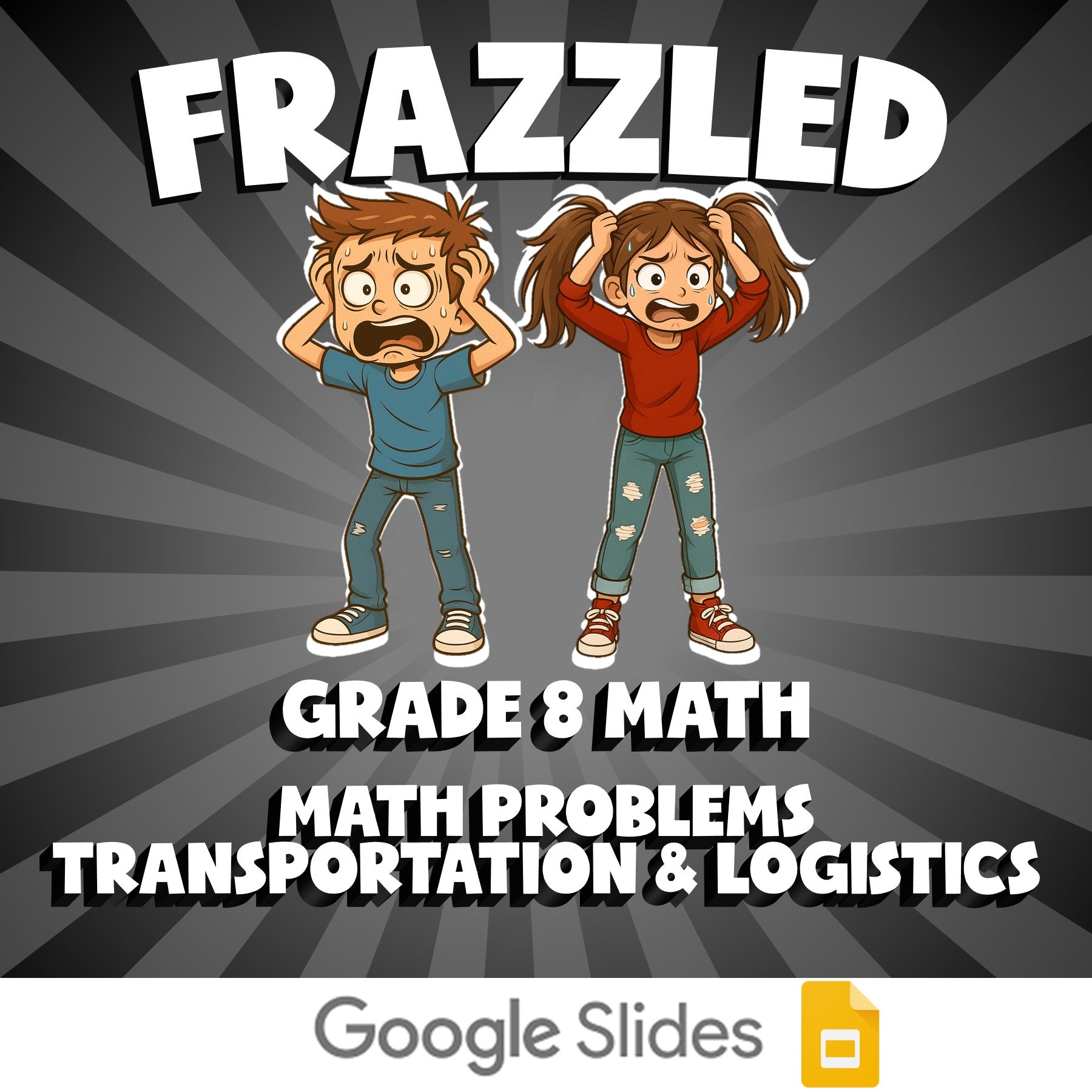 Math Problems Transportation & Logistics FRAZZLED Math Game - No Prep Grade 8