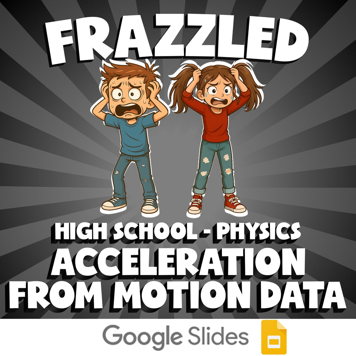 Acceleration from Motion Data FRAZZLED Science Game - No Prep Physics Review