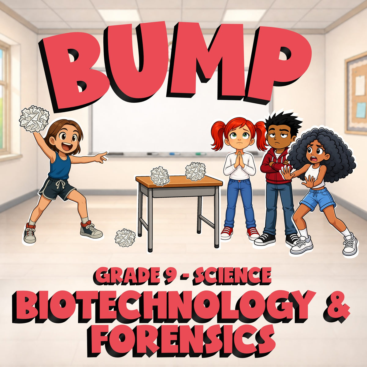Biotechnology & Forensics BUMP Science Game - No Prep Grade 9 Review Activity