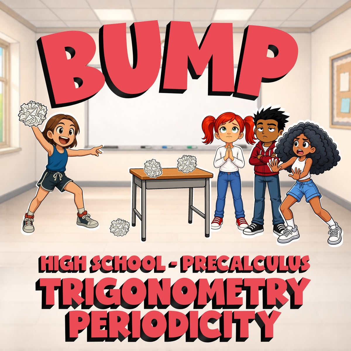 Trigonometry Periodicity BUMP Math Game - No Prep PreCalculus Review Activity