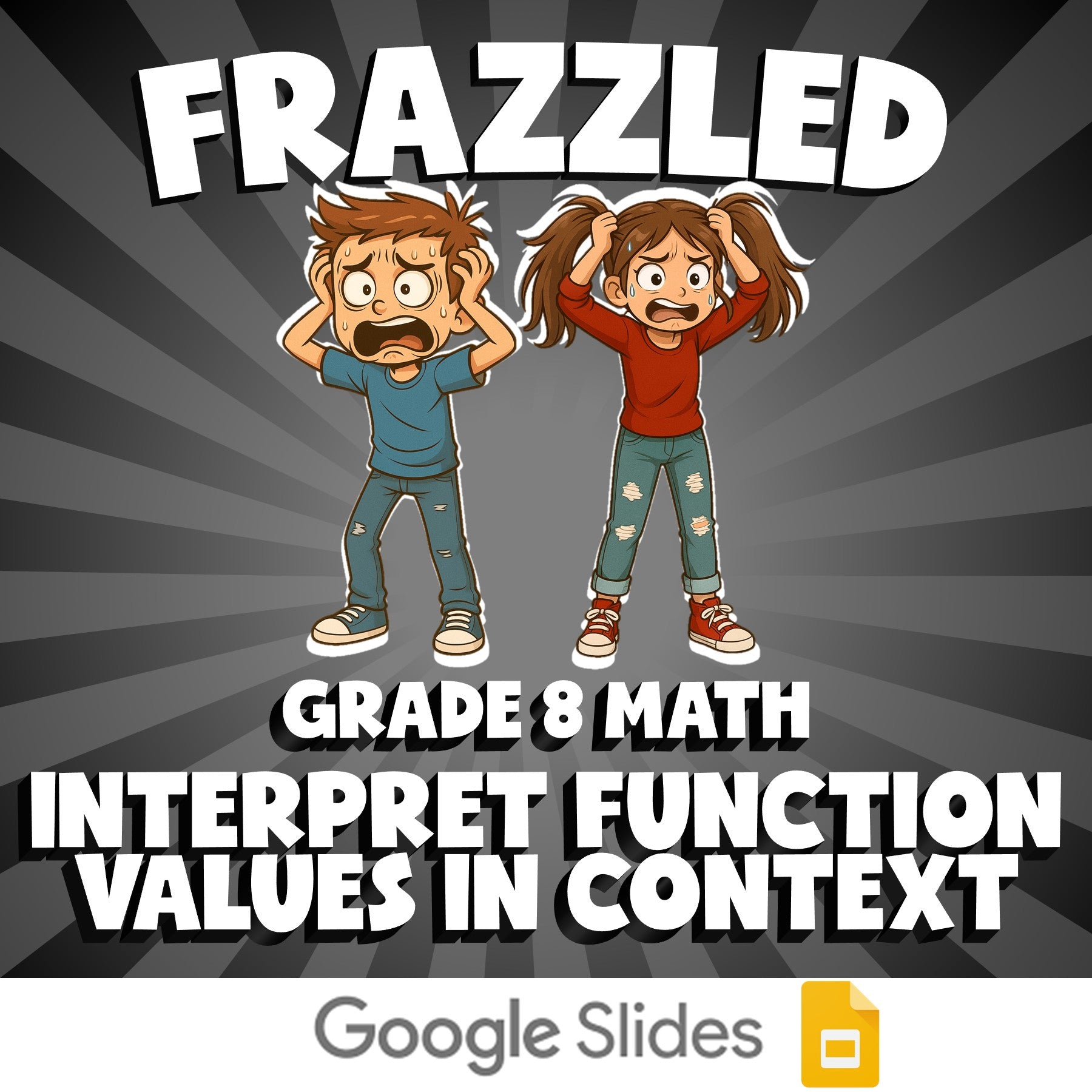 Interpret Function Values in Context FRAZZLED Math Game - No Prep Grade 8 Review