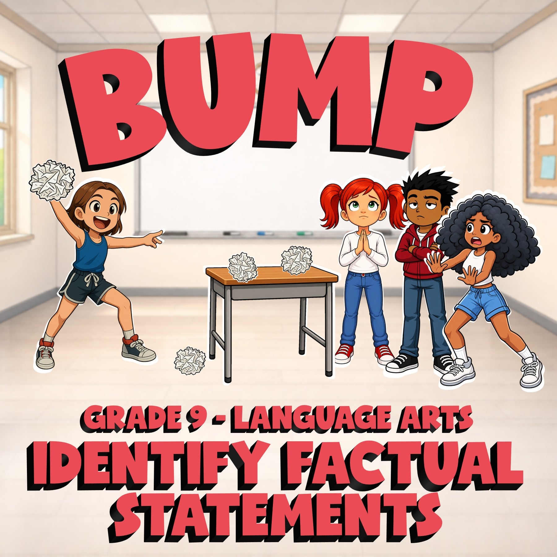Identify Factual Statements BUMP ELA Game - No Prep Grade 9 Review Activity