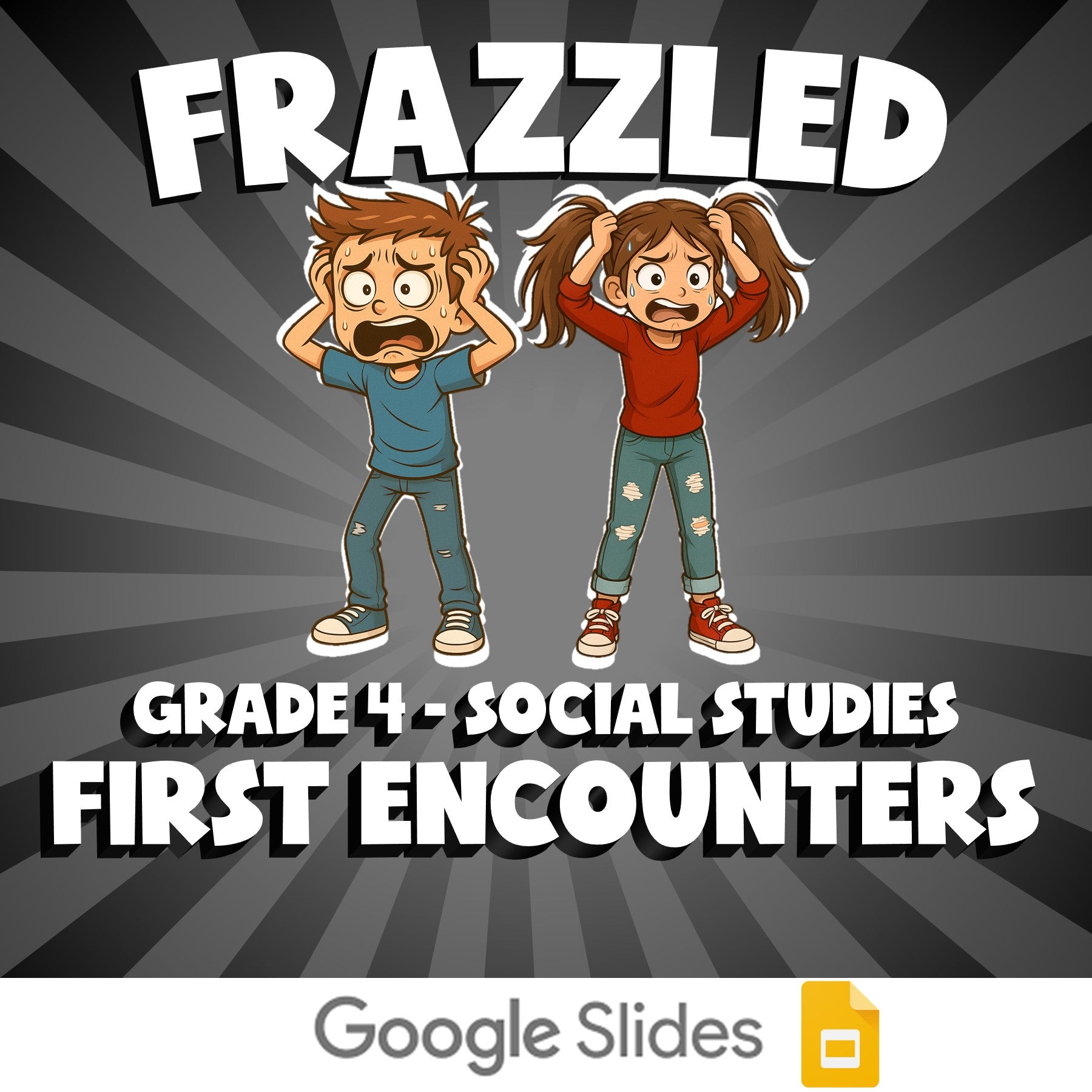 First Encounters FRAZZLED Socials Game - No Prep Grade 4 Review Activity
