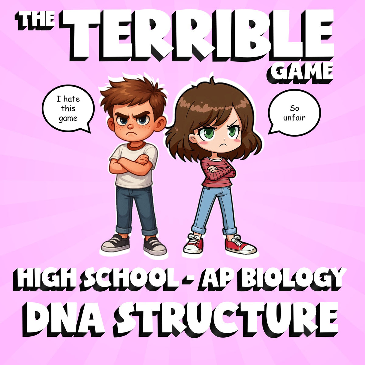 DNA Structure THE TERRIBLE GAME - No Prep AP Biology Science Review Activity