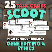 Gene Editing & Ethics SCOOT TASK CARDS Science Game - No Prep Biology Review