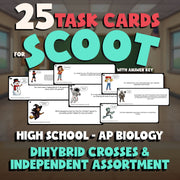 Dihybrid Crosses & Independent Assortment SCOOT TASK CARDS Game AP Biology