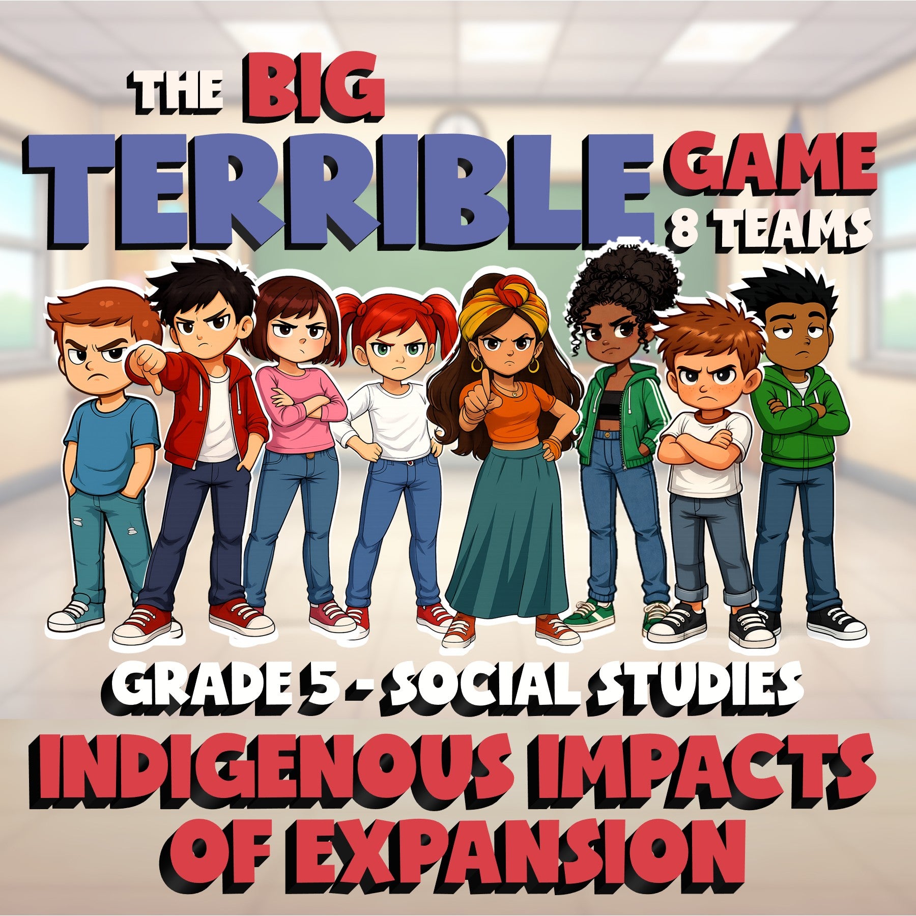 Indigenous Impacts of Expansion BIG TERRIBLE GAME - Grade 5 Socials Review