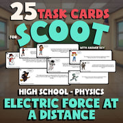 Electric Force at a Distance SCOOT TASK CARDS Science Game - No Prep Physics