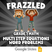 Multi Step Equations Word Problems FRAZZLED Math Game - No Prep Grade 7 Review