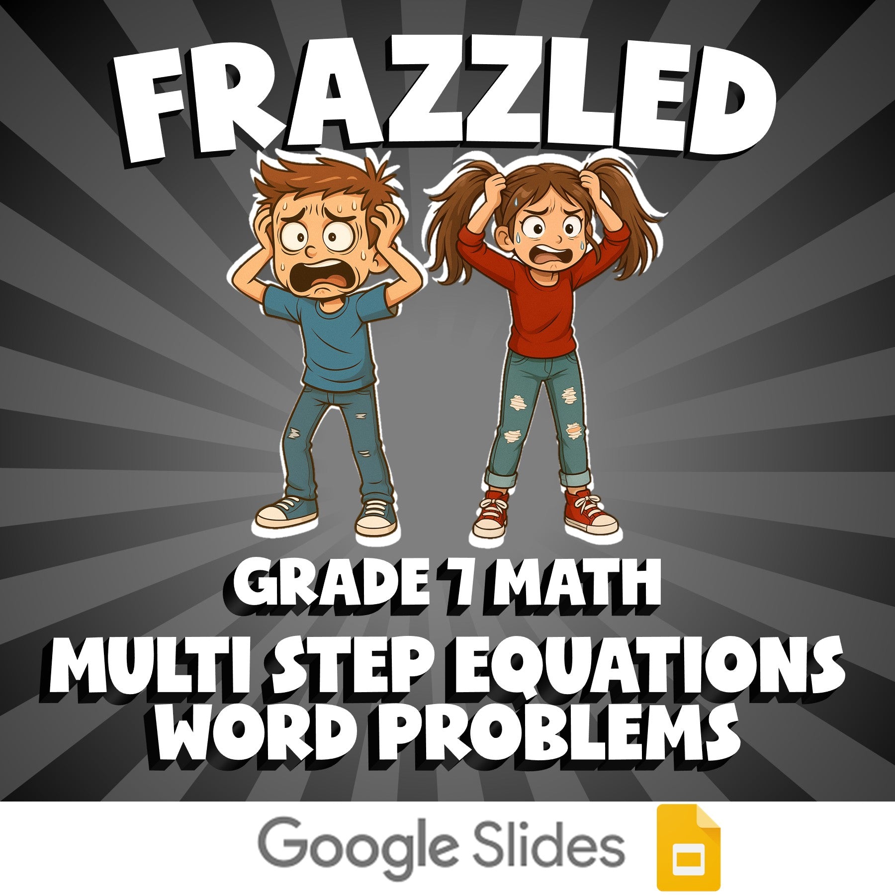 Multi Step Equations Word Problems FRAZZLED Math Game - No Prep Grade 7 Review