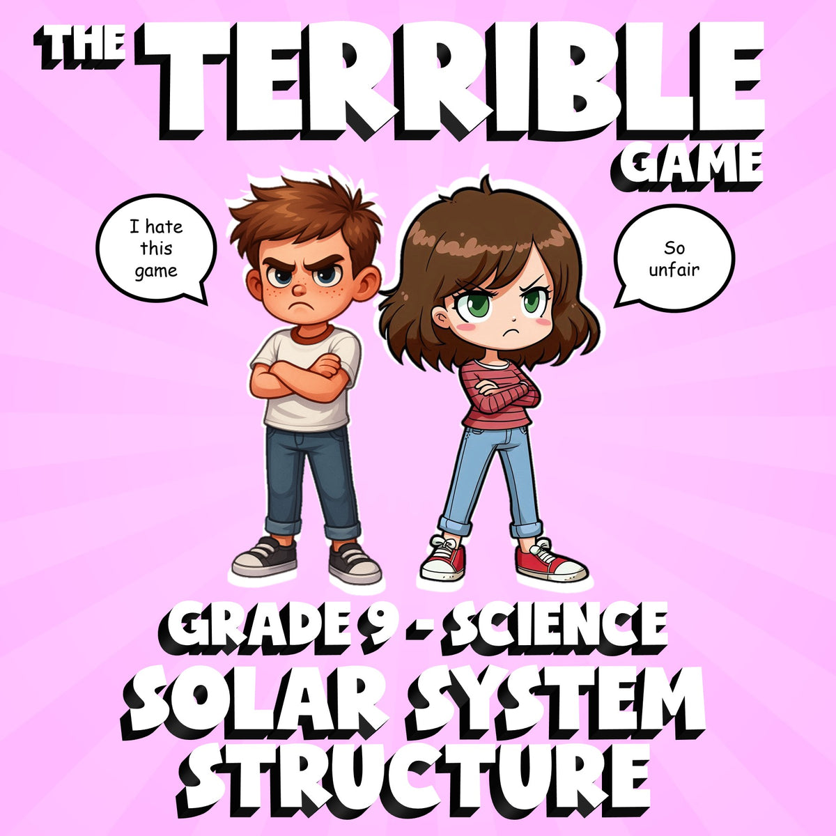 Solar System Structure THE TERRIBLE GAME - No Prep Grade 9 Science Review