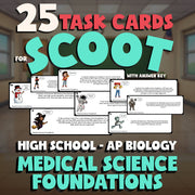 Medical Science Foundations SCOOT TASK CARDS Science Game - No Prep AP Biology