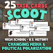Changing Media & Political Polarization SCOOT TASK CARDS U.S. History Game