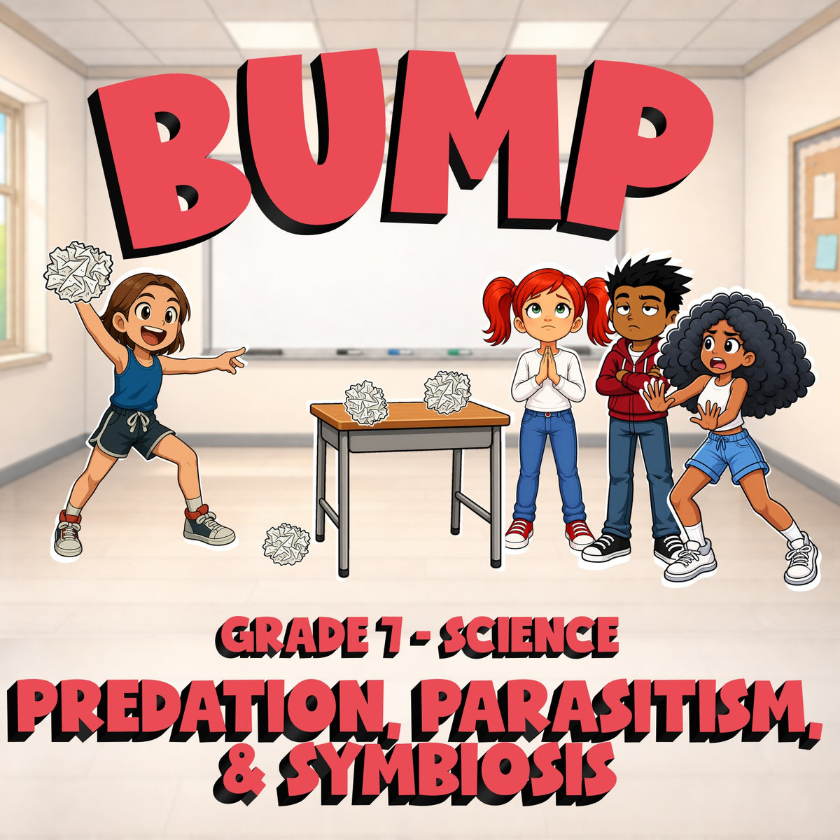 Predation, Parasitism, & Symbiosis BUMP Science Game - No Prep Grade 7 Review