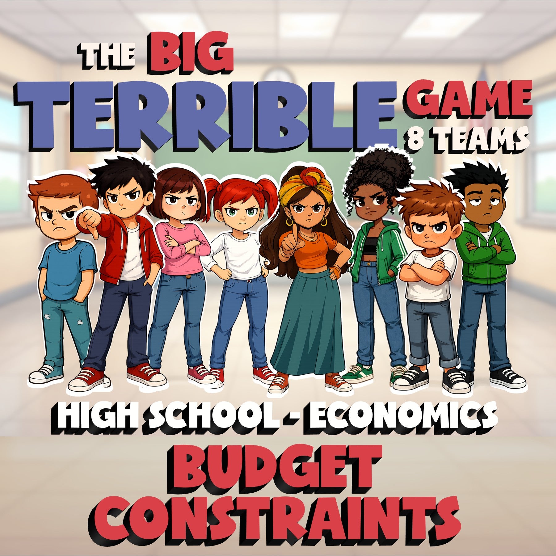 Budget Constraints BIG TERRIBLE GAME - No Prep Economics Review Activity