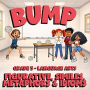 Figurative, Similes, Metaphors & Idioms BUMP ELA Game - No Prep Grade 5 Review