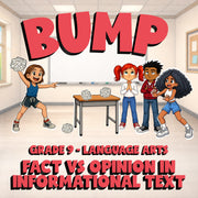 Fact vs Opinion in Informational Text BUMP ELA Game - No Prep Grade 9 Review