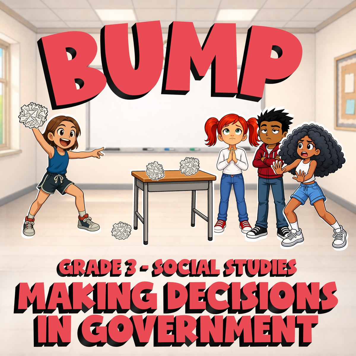 Making Decisions in Government BUMP Socials Game - No Prep Grade 3 Review
