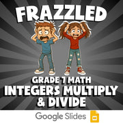 Integers Multiply & Divide FRAZZLED Math Game - No Prep Grade 7 Review Activity
