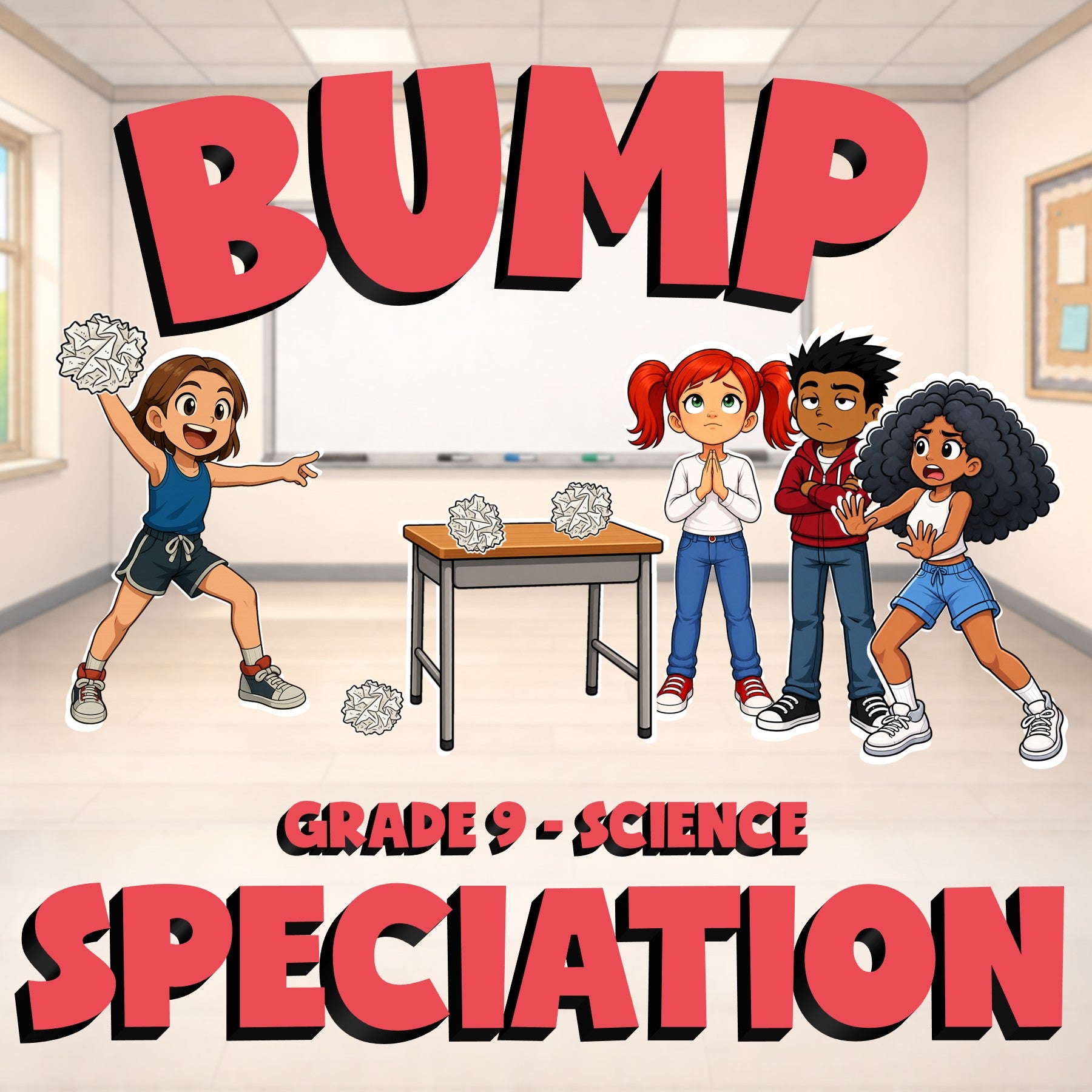 Speciation BUMP Science Game - No Prep Grade 9 Review Activity