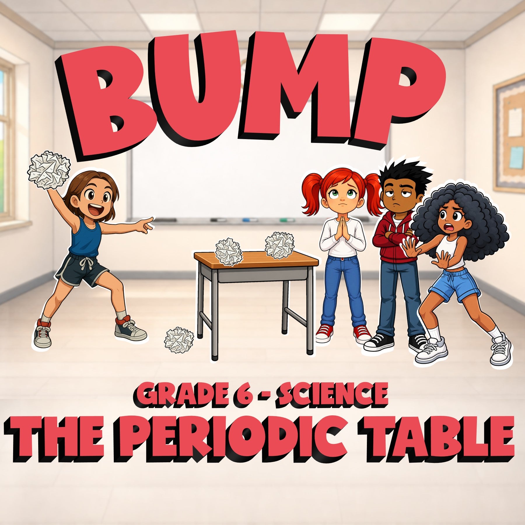 The Periodic Table BUMP Science Game - No Prep Grade 6 Review Activity