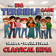 Classical India BIG TERRIBLE GAME - No Prep Grade 6 Socials Review Activity