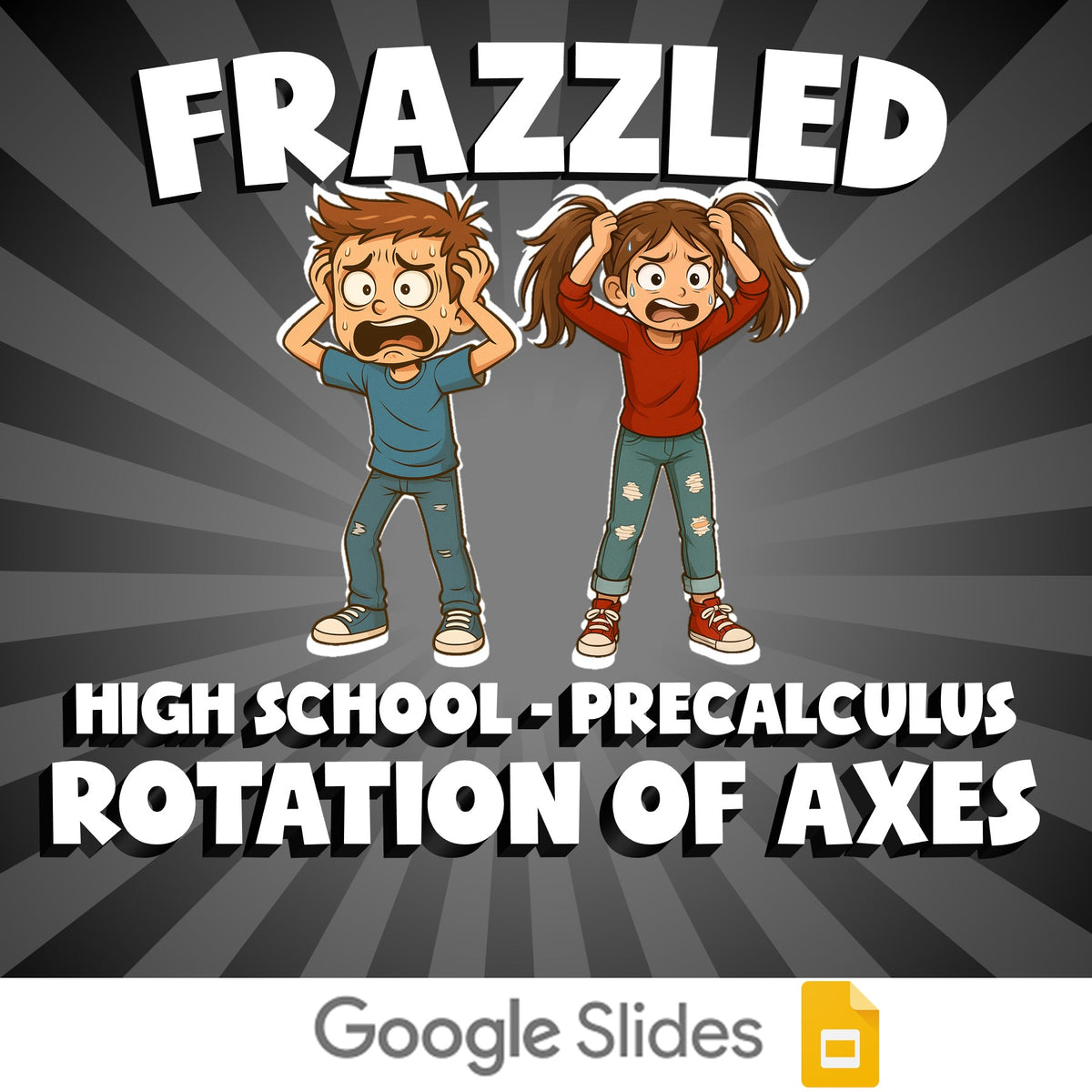 Rotation of Axes FRAZZLED Math Game - No Prep PreCalculus Review Activity