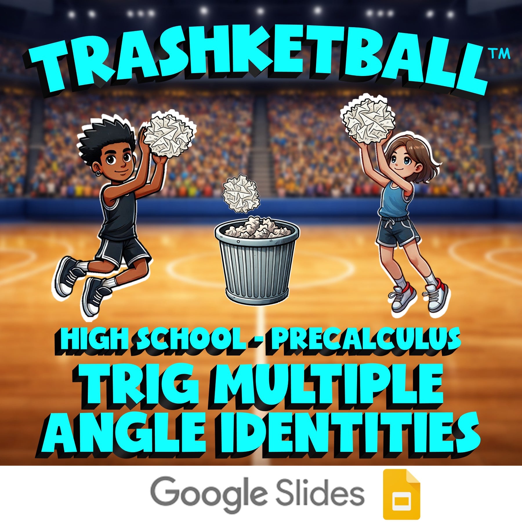 Trig Multiple Angle Identities TRASHKETBALL Math Game - No Prep PreCalculus