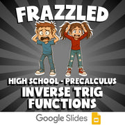 Inverse Trig Functions FRAZZLED Math Game - No Prep PreCalculus Review Activity