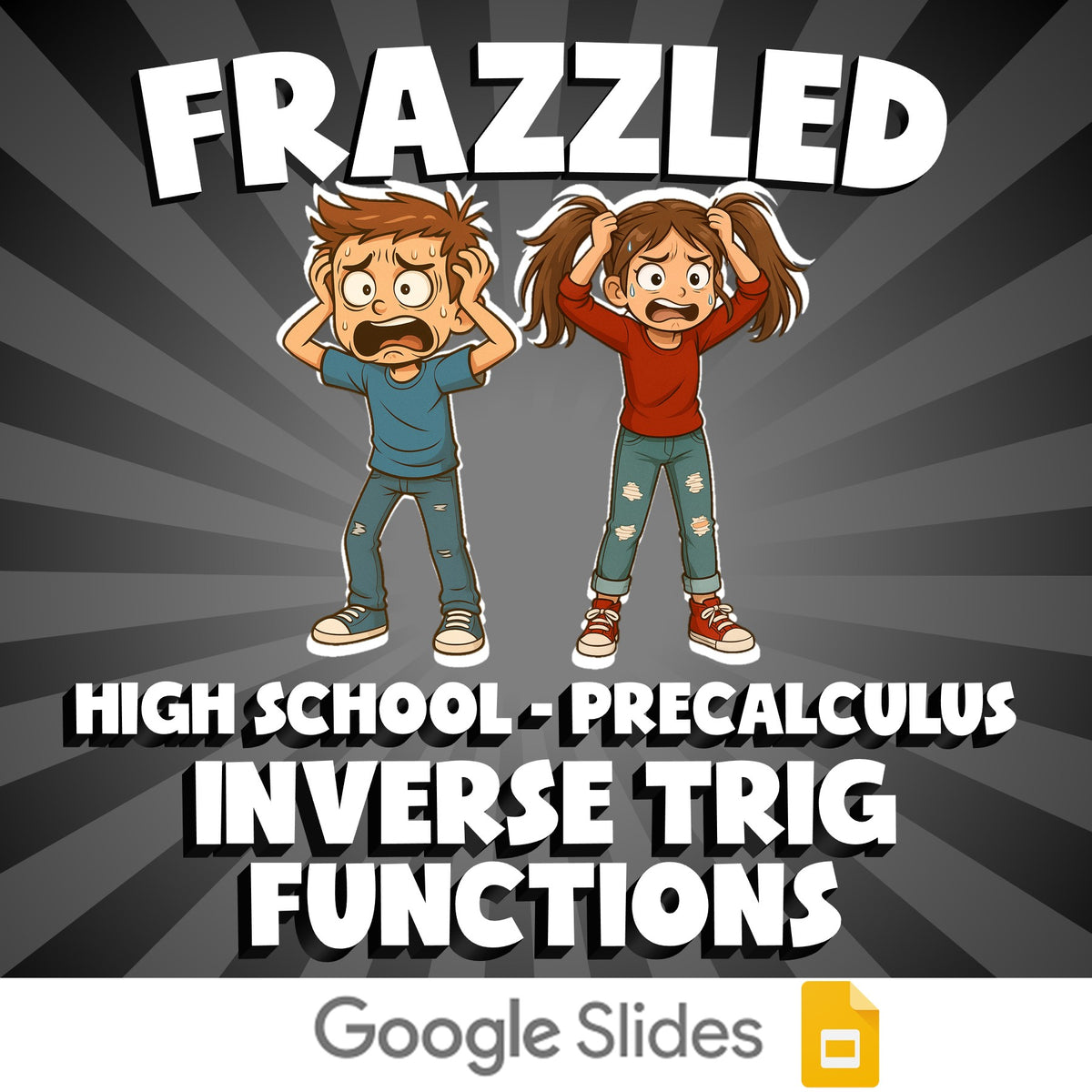 Inverse Trig Functions FRAZZLED Math Game - No Prep PreCalculus Review Activity