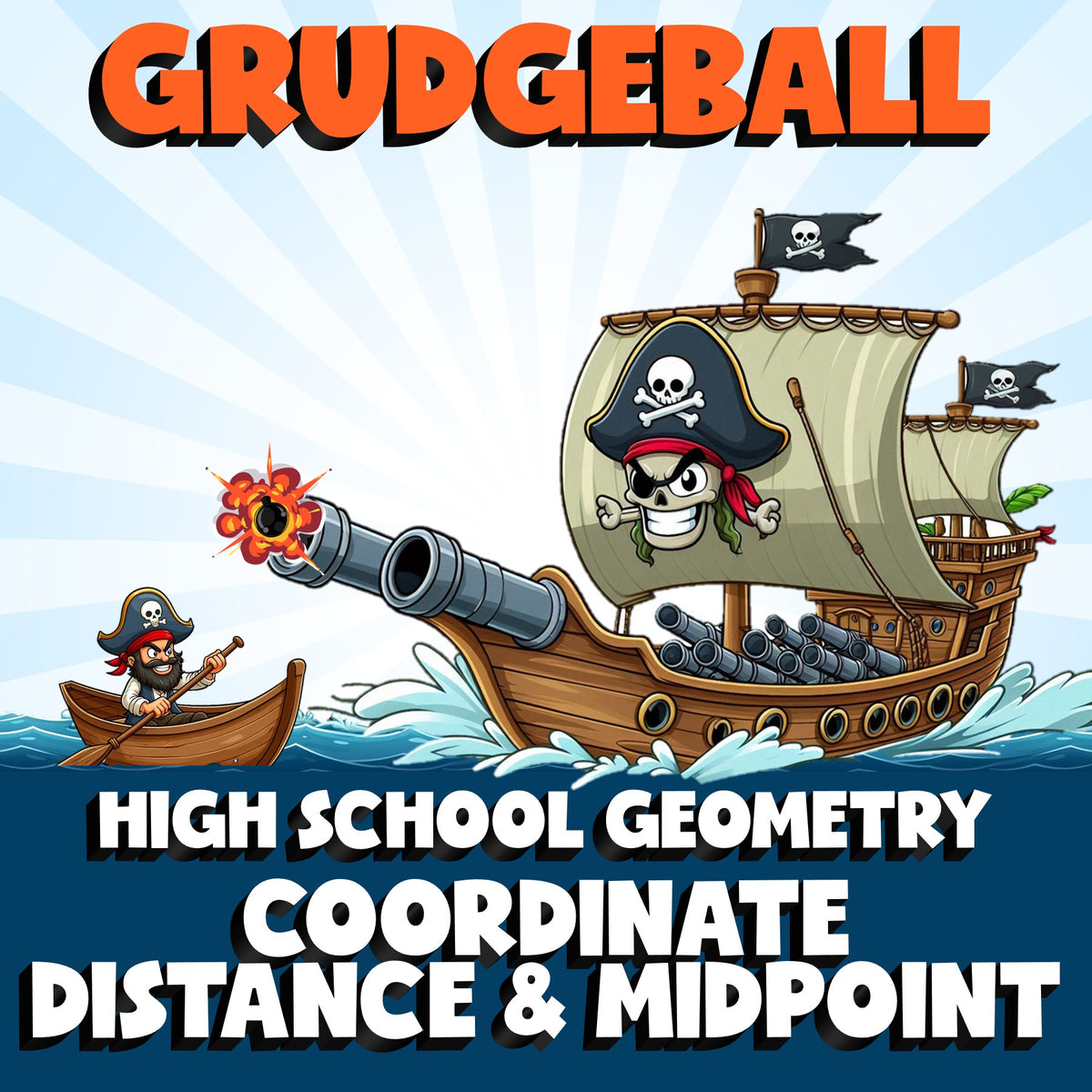 Coordinate Distance & Midpoint GRUDGEBALL Math Game - No Prep Geometry Review