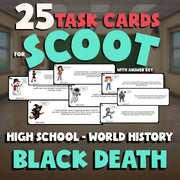 Black Death SCOOT TASK CARDS Game - No Prep World History Review Activity