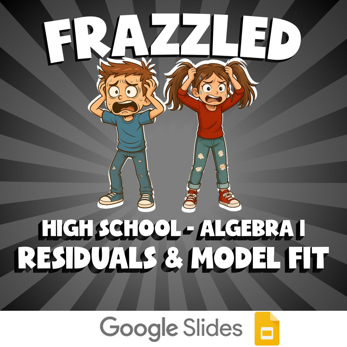Residuals & Model Fit FRAZZLED Math Game - No Prep Algebra 1 Review Activity