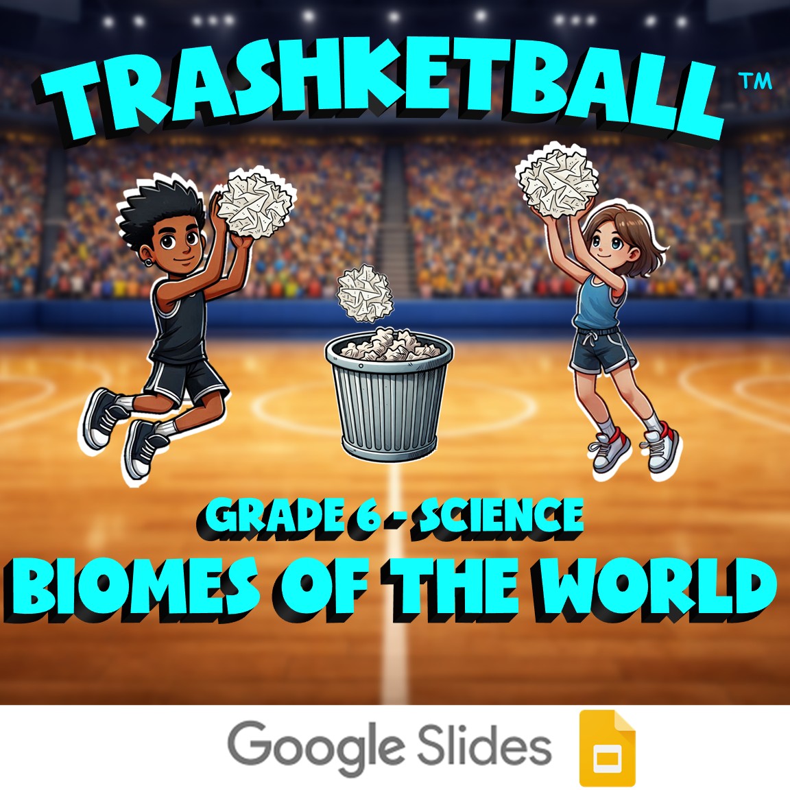 Biomes of the World TRASHKETBALL Science Game - No Prep Grade 6 Review Activity