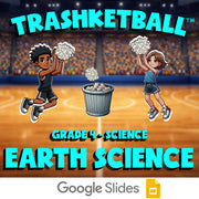 Earth Science TRASHKETBALL Science Game - No Prep Grade 4 Review Activity