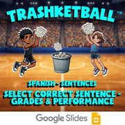 Select Correct Sentence - Grades & Performance TRASHKETBALL Game - Spanish