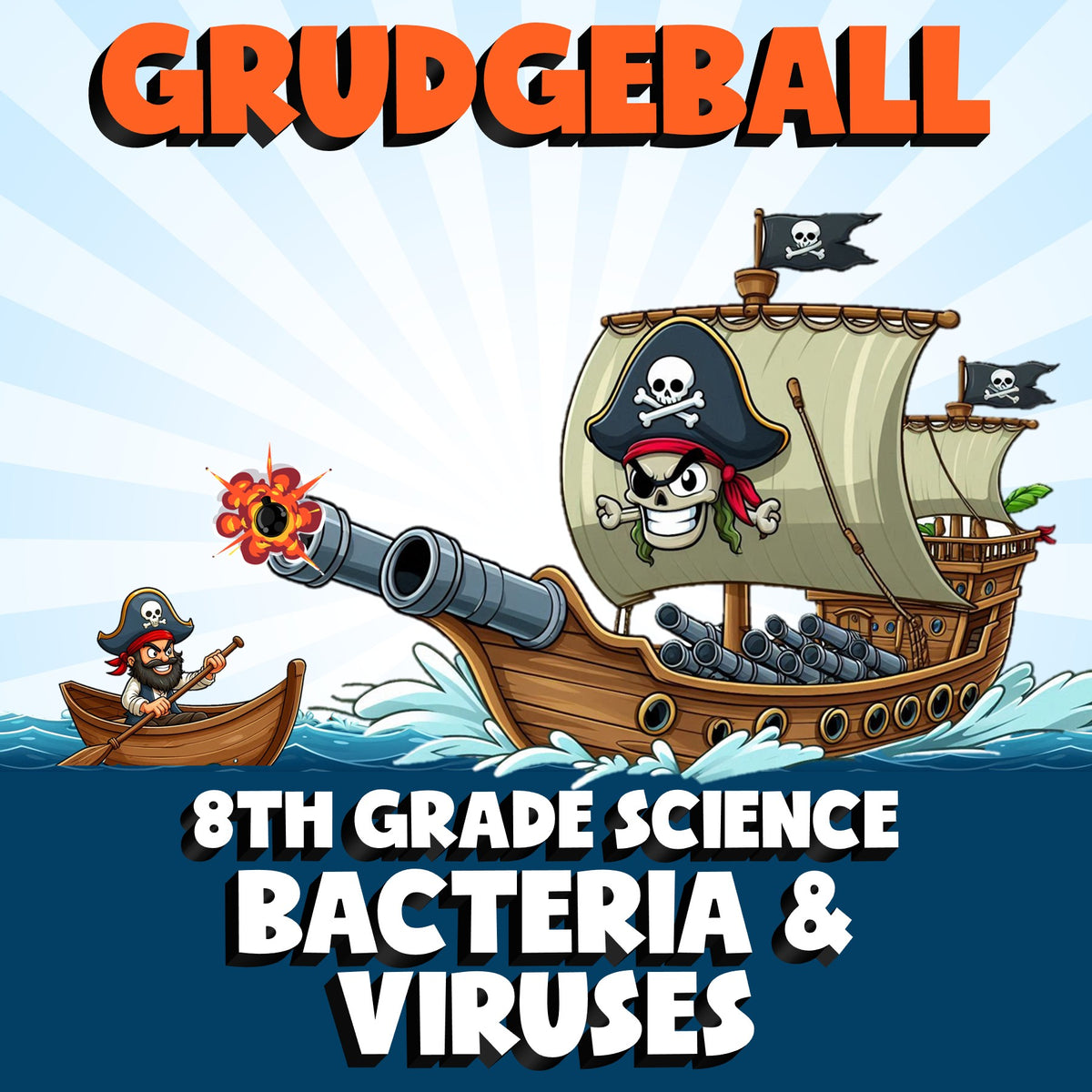 Bacteria & Viruses GRUDGEBALL Science Game - No Prep Grade 8 Review Activity