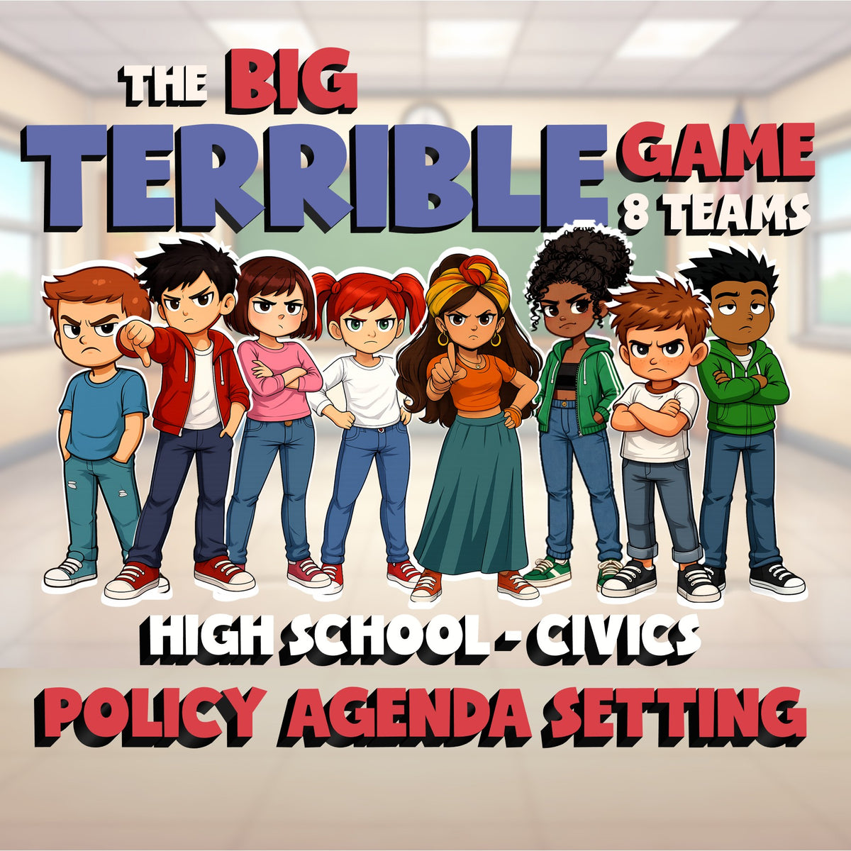 Policy Agenda Setting BIG TERRIBLE GAME - No Prep Civics Review Activity