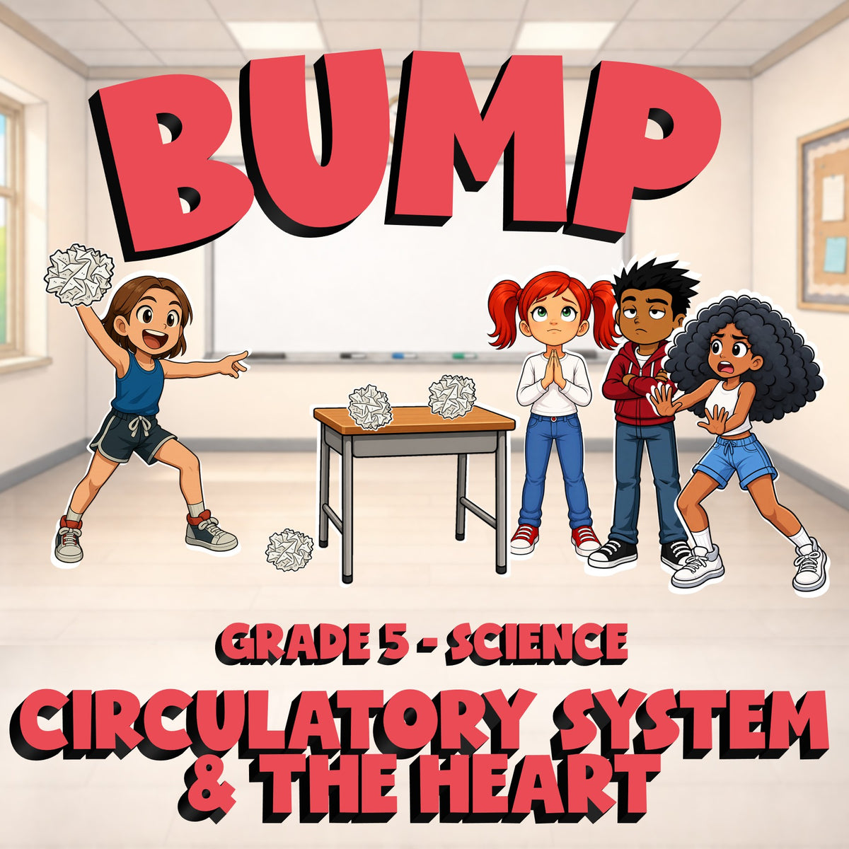 Circulatory System & the Heart BUMP Science Game - No Prep Grade 5 Review