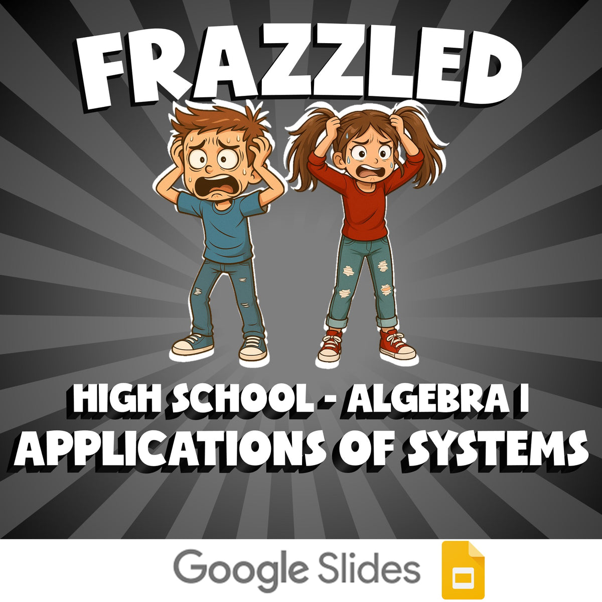 Applications of Systems FRAZZLED Math Game - No Prep Algebra 1 Review Activity
