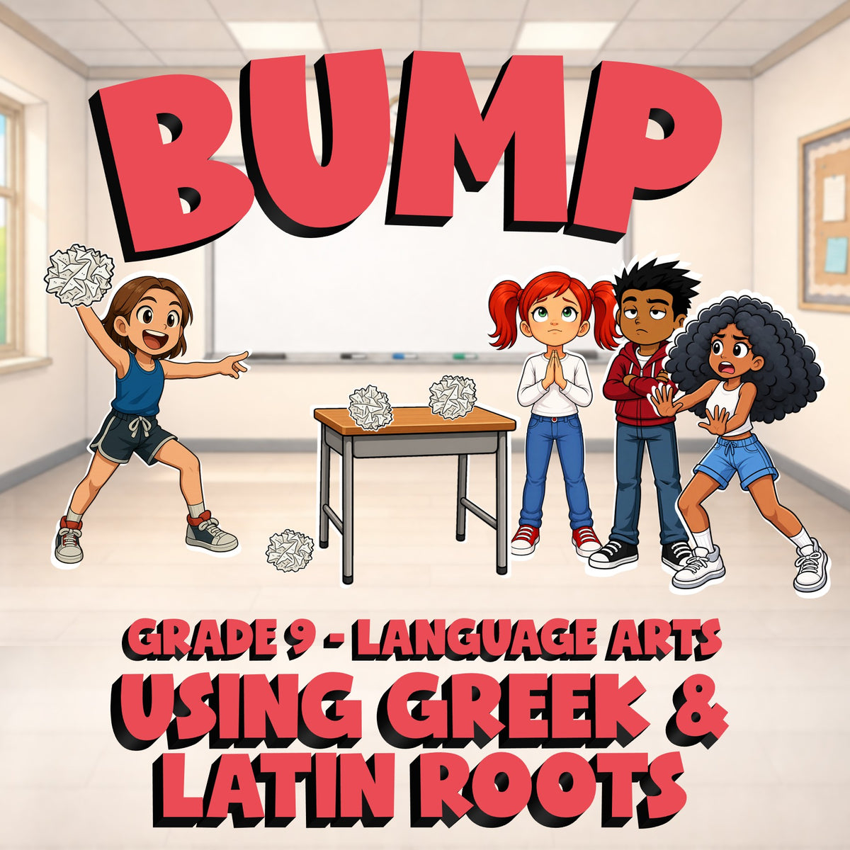 Using Greek & Latin Roots BUMP ELA Game - No Prep Grade 9 Review Activity